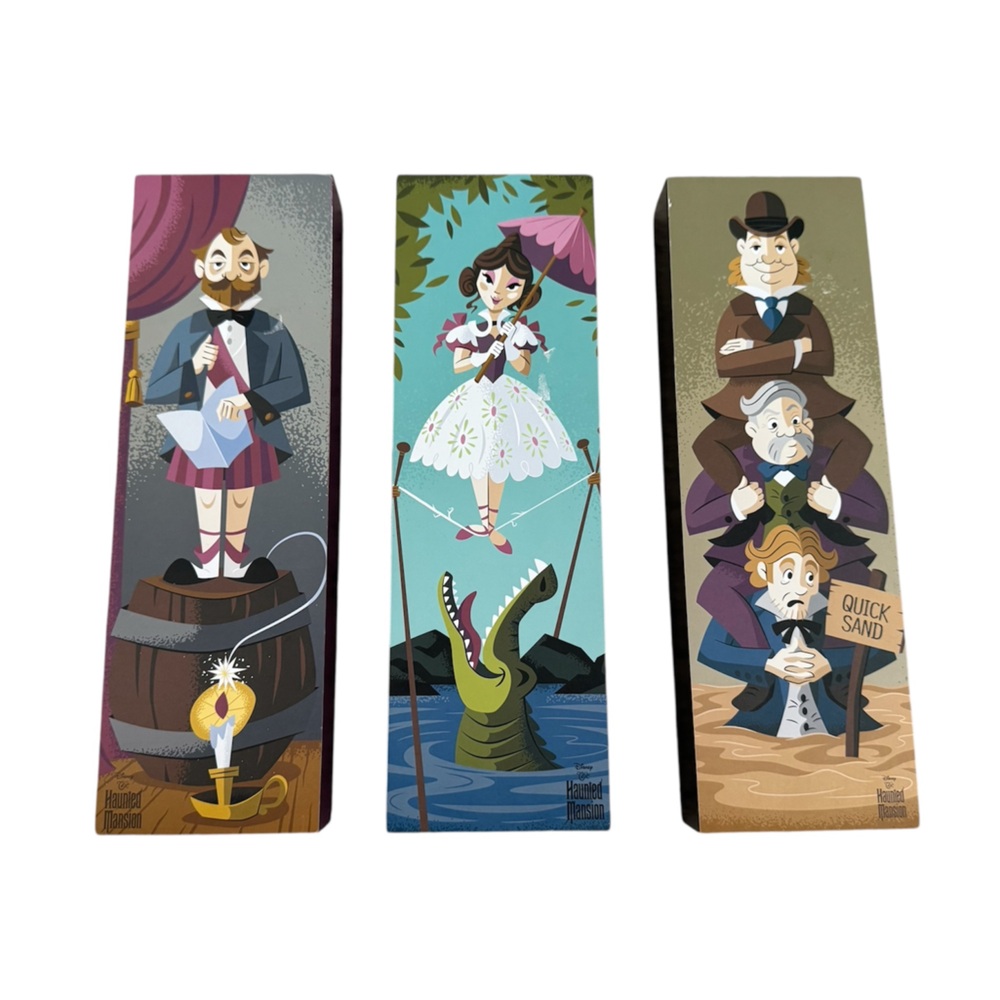 Disney Haunted Mansion Art Panels - Brown, Purple, Green